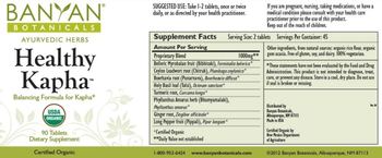Banyan Botanicals Healthy Kapha - supplement