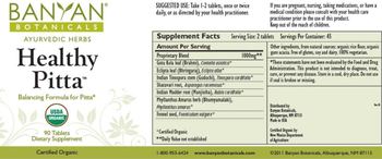 Banyan Botanicals Healthy Pitta - supplement