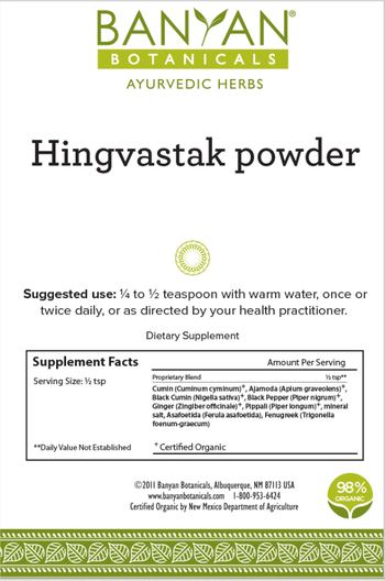 Banyan Botanicals Hingvastak Powder - supplement