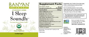 Banyan Botanicals I Sleep Soundly - supplement