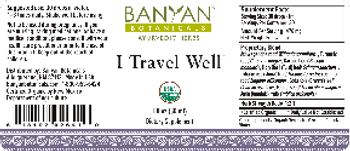 Banyan Botanicals I Travel Well - supplement