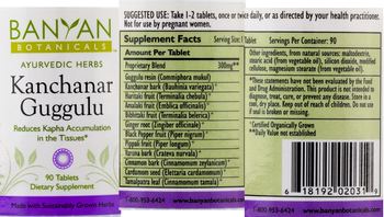 Banyan Botanicals Kanchanar Guggulu - supplement