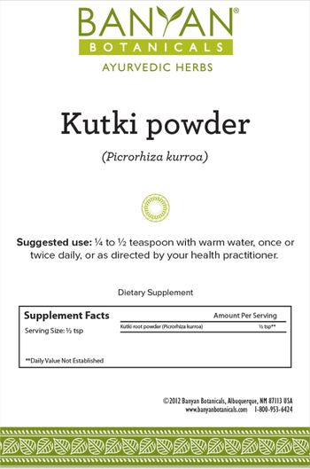 Banyan Botanicals Kutki Powder - supplement