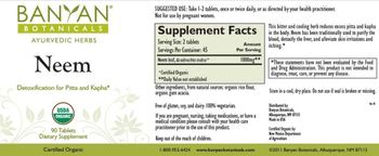 Banyan Botanicals Neem - supplement