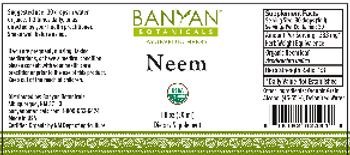 Banyan Botanicals Neem - supplement