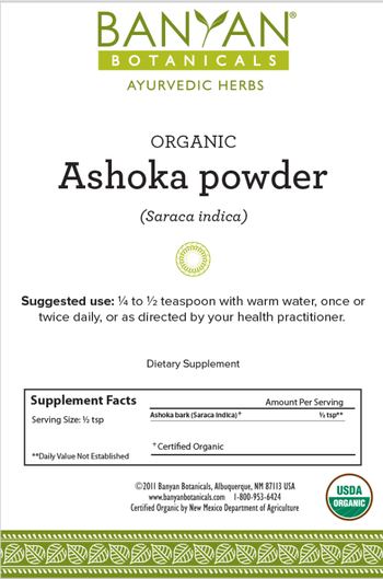 Banyan Botanicals Organic Ashoka Powder - supplement