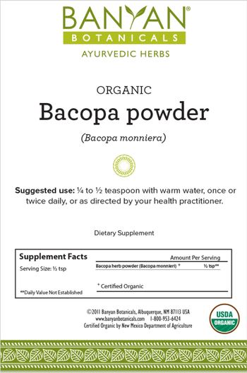 Banyan Botanicals Organic Bacopa Powder - supplement