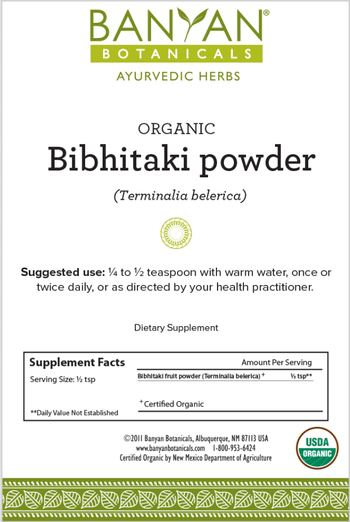 Banyan Botanicals Organic Bibhitaki Powder - supplement