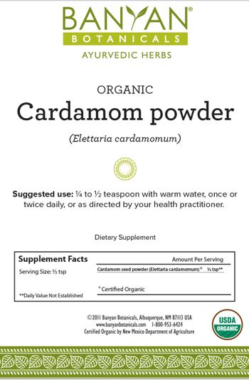 Banyan Botanicals Organic Cardamom Powder - supplement