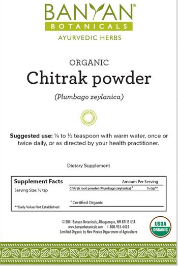 Banyan Botanicals Organic Chitrak Powder - supplement