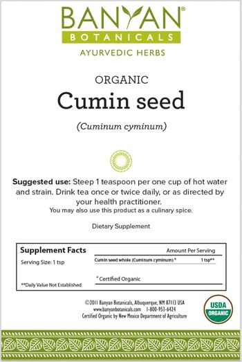 Banyan Botanicals Organic Cumin Seed - supplement