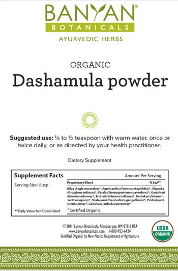 Banyan Botanicals Organic Dashamula Powder - supplement