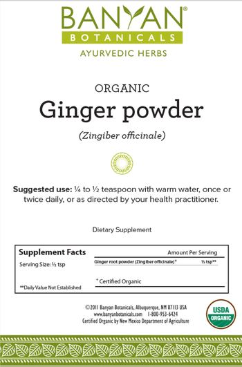 Banyan Botanicals Organic Ginger Powder - supplement