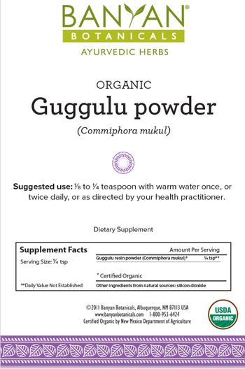 Banyan Botanicals Organic Guggulu Powder - supplement