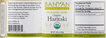 Banyan Botanicals Organic Haritaki - supplement