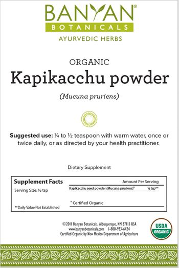 Banyan Botanicals Organic Kapikacchu Powder - supplement