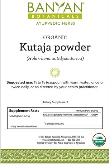 Banyan Botanicals Organic Kutaja Powder - supplement