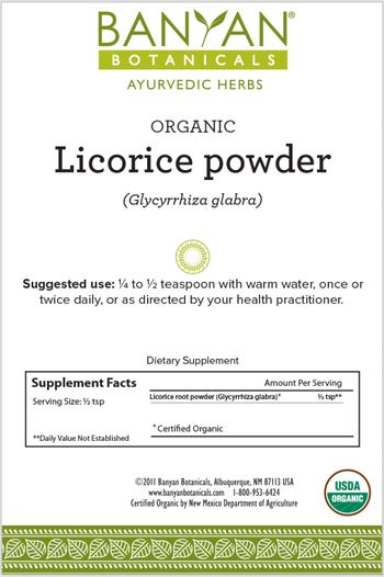 Banyan Botanicals Organic Licorice Powder - supplement