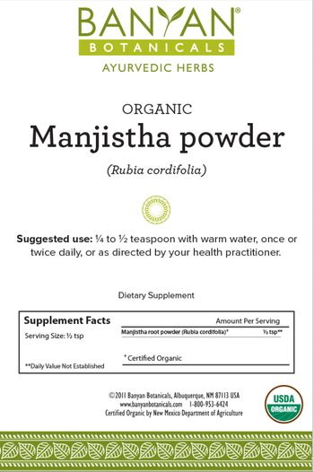 Banyan Botanicals Organic Manjistha Powder - supplement