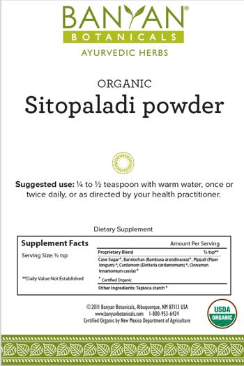 Banyan Botanicals Organic Sitopaladi Powder - supplement