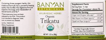 Banyan Botanicals Organic Trikatu - supplement