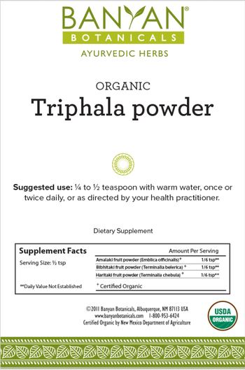 Banyan Botanicals Organic Triphala Powder - supplement