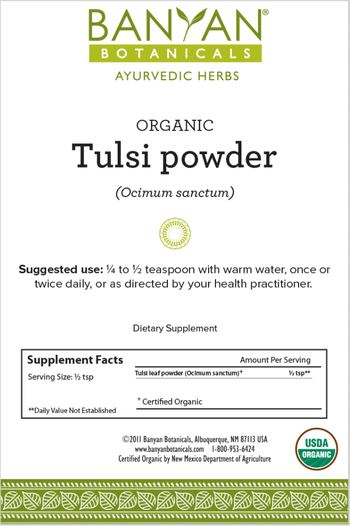 Banyan Botanicals Organic Tulsi Powder - supplement