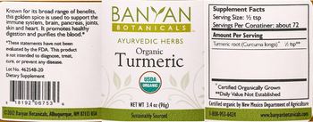Banyan Botanicals Organic Turmeric - supplement