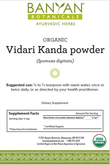 Banyan Botanicals Organic Vidari Kanda Powder - supplement