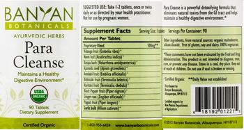 Banyan Botanicals Para Cleanse - supplement
