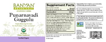 Banyan Botanicals Punarnavadi Guggulu - supplement