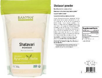Banyan Botanicals Shatavari Powder - supplement