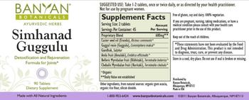 Banyan Botanicals Simhanad Guggulu - supplement