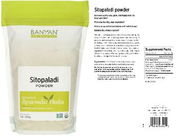 Banyan Botanicals Sitopaladi Powder - supplement