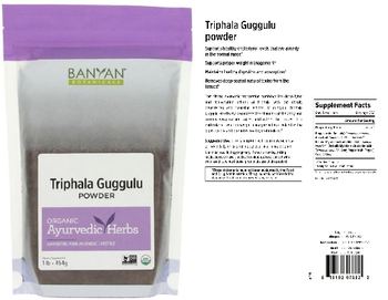 Banyan Botanicals Triphala Guggulu Powder - supplement