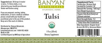 Banyan Botanicals Tulsi - supplement