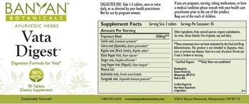 Banyan Botanicals Vata Digest - supplement
