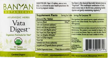 Banyan Botanicals Vata Digest - supplement