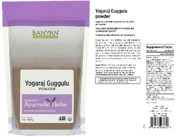 Banyan Botanicals Yogaraj Guggulu Powder - supplement
