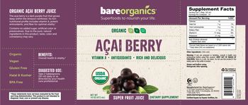 BareOrganics Acai Berry - supplement