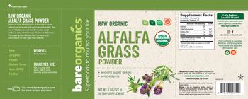 BareOrganics Alfalfa Grass Powder - supplement