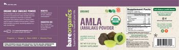 BareOrganics Amla (Amalaki) Powder - supplement