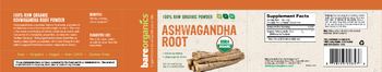 BareOrganics Ashwagandha Root - supplement