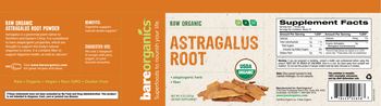 BareOrganics Astragalus Root - supplement