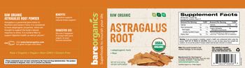 BareOrganics Astraguls Root - supplement