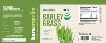 BareOrganics Barley Grass - supplement