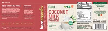 BareOrganics Coconut Milk Powder - supplement
