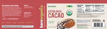 BareOrganics Extra Rich Cacao - supplement