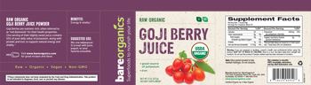 BareOrganics Goji Berry Juice - supplement