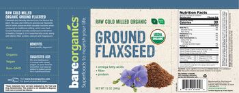 BareOrganics Ground Flaxseed - supplement